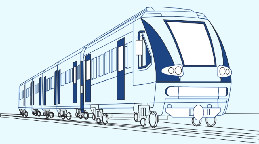 Student preparing for railway recruitment exam with study material and online practice tests